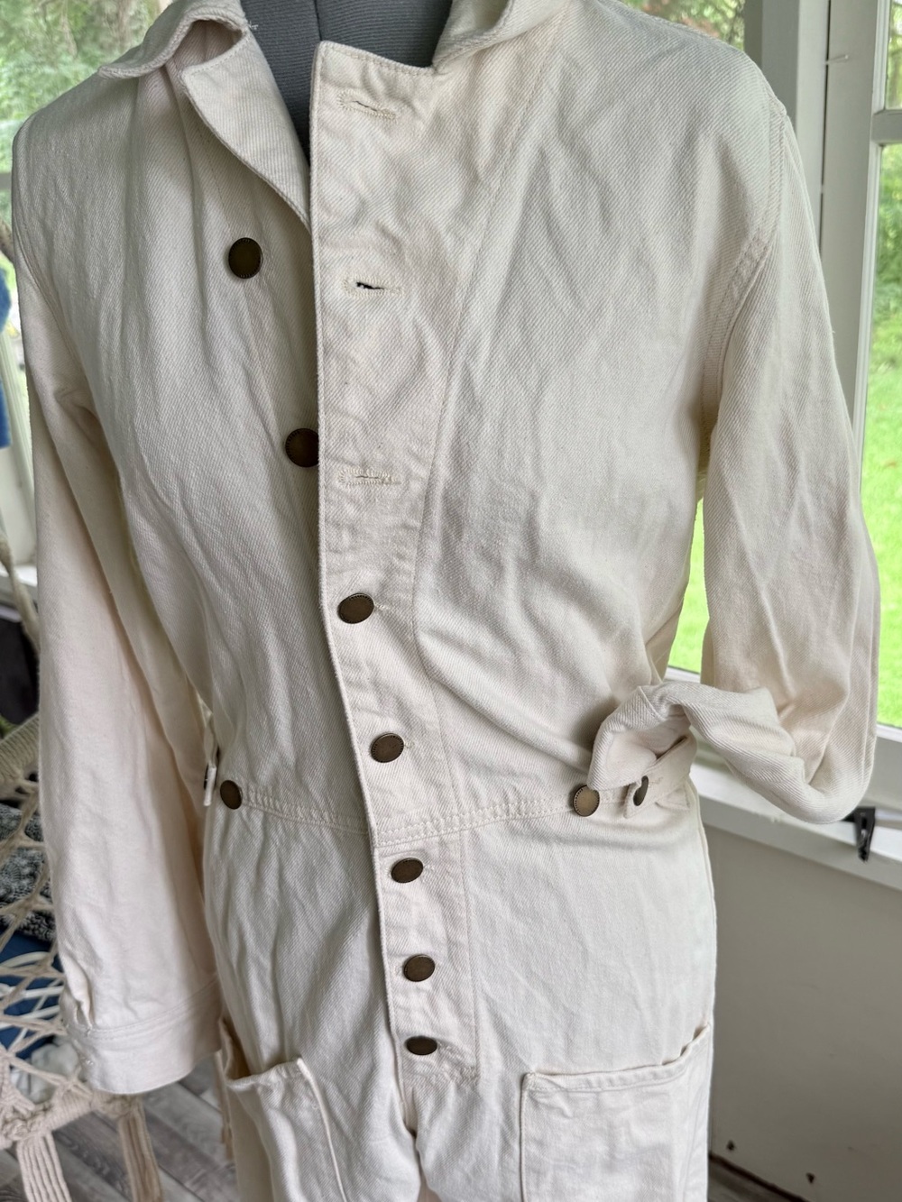 NWOT ZARA Utility Jumpsuit with Front Buttons and Pockets, Long Sleeves, Loose - Picture 11 of 14